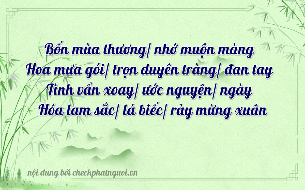 Bài thơ ý nghĩa cho <b>biển số 63B5-48325</b> tại website checkphatnguoi.vn