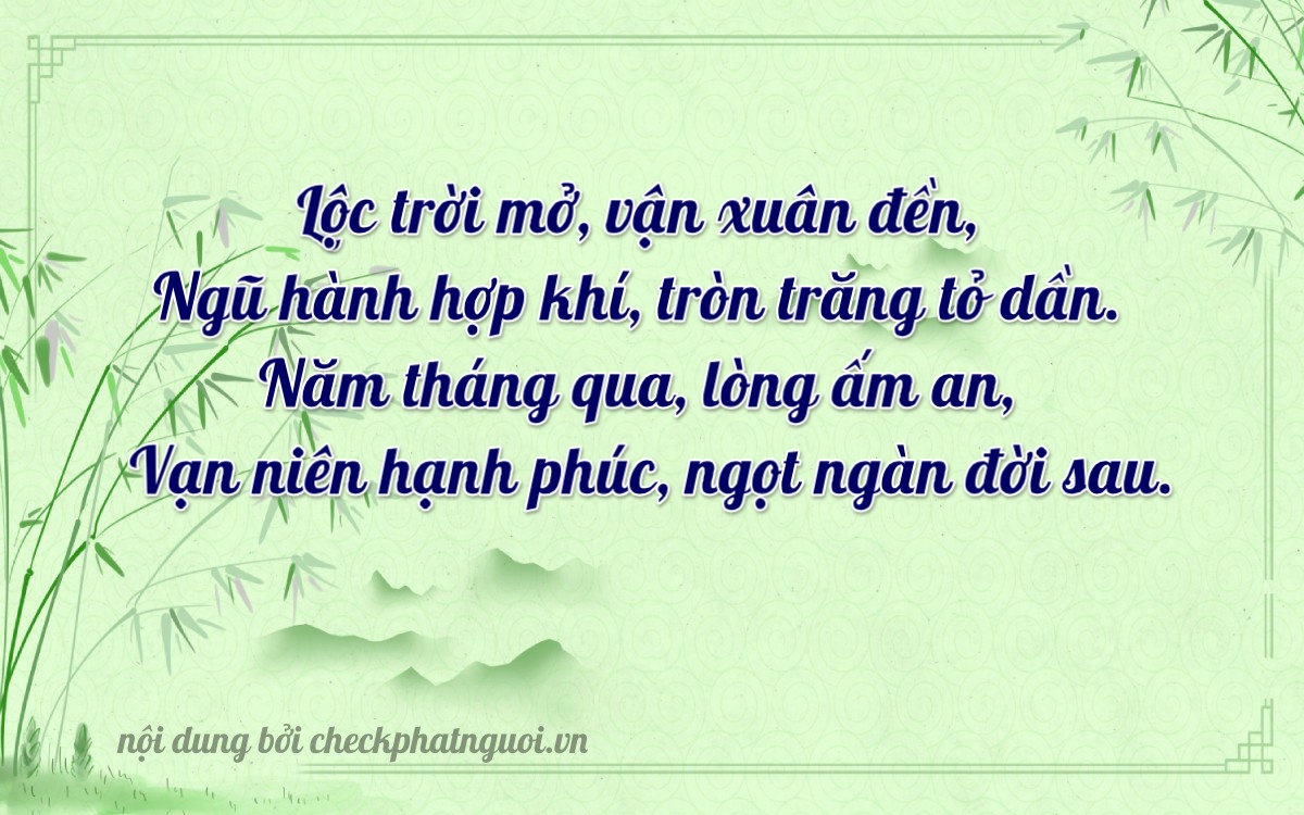 Bài thơ ý nghĩa cho <b>biển số 63B5-51717</b> tại website checkphatnguoi.vn