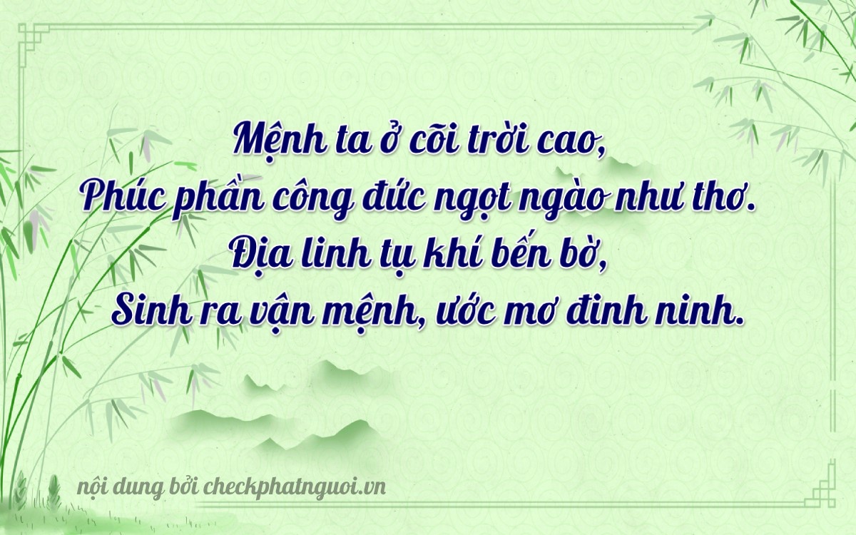 Bài thơ ý nghĩa cho <b>biển số 63B5-63623</b> tại website checkphatnguoi.vn