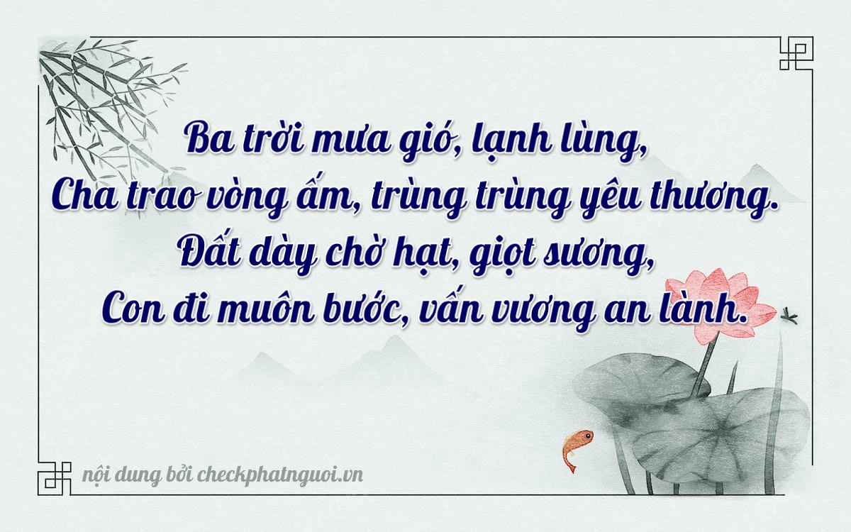 Bài thơ ý nghĩa cho <b>biển số 63B6-30336</b> tại website checkphatnguoi.vn
