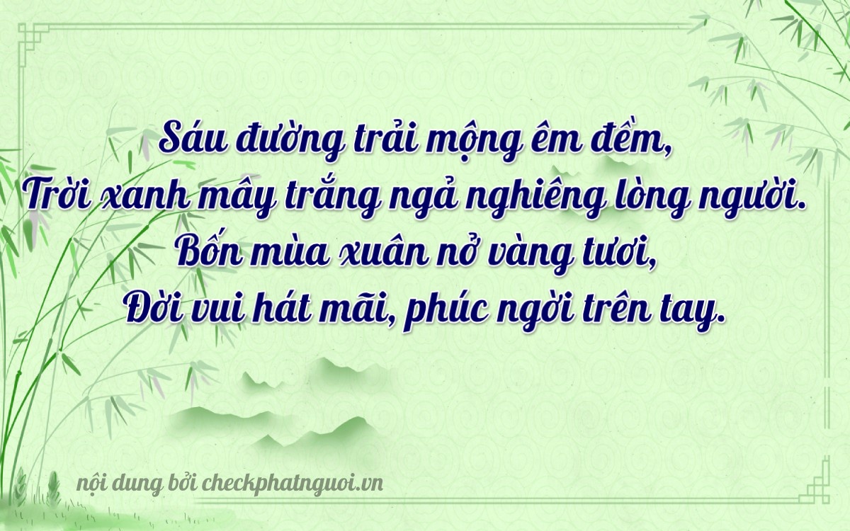 Bài thơ ý nghĩa cho <b>biển số 63B7-17634</b> tại website checkphatnguoi.vn