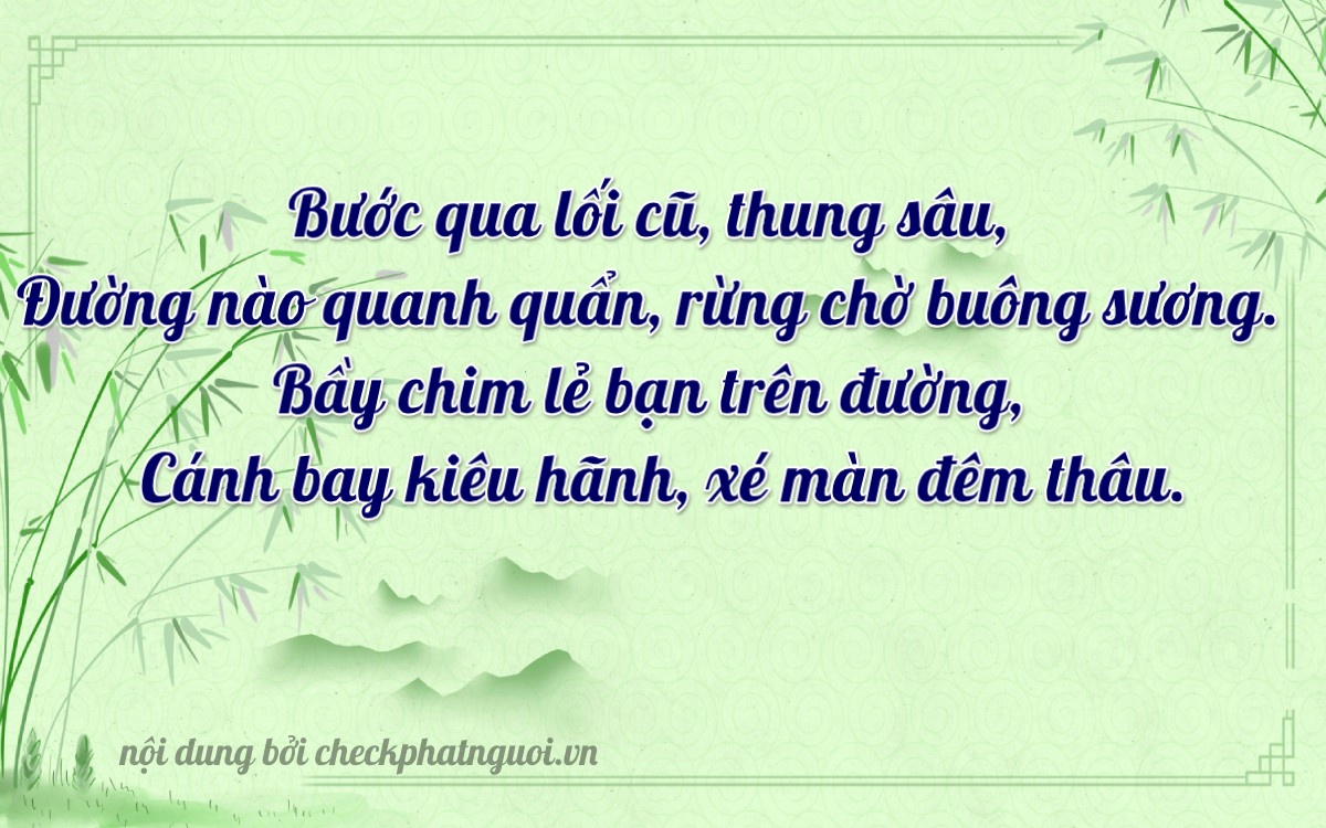 Bài thơ ý nghĩa cho <b>biển số 63B7-37752</b> tại website checkphatnguoi.vn