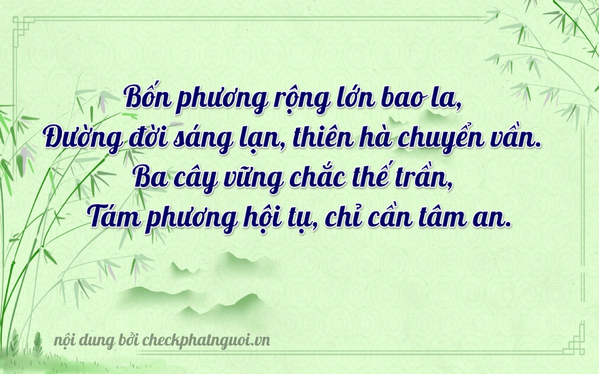 Bài thơ ý nghĩa cho <b>biển số 63B7-43358</b> tại website checkphatnguoi.vn