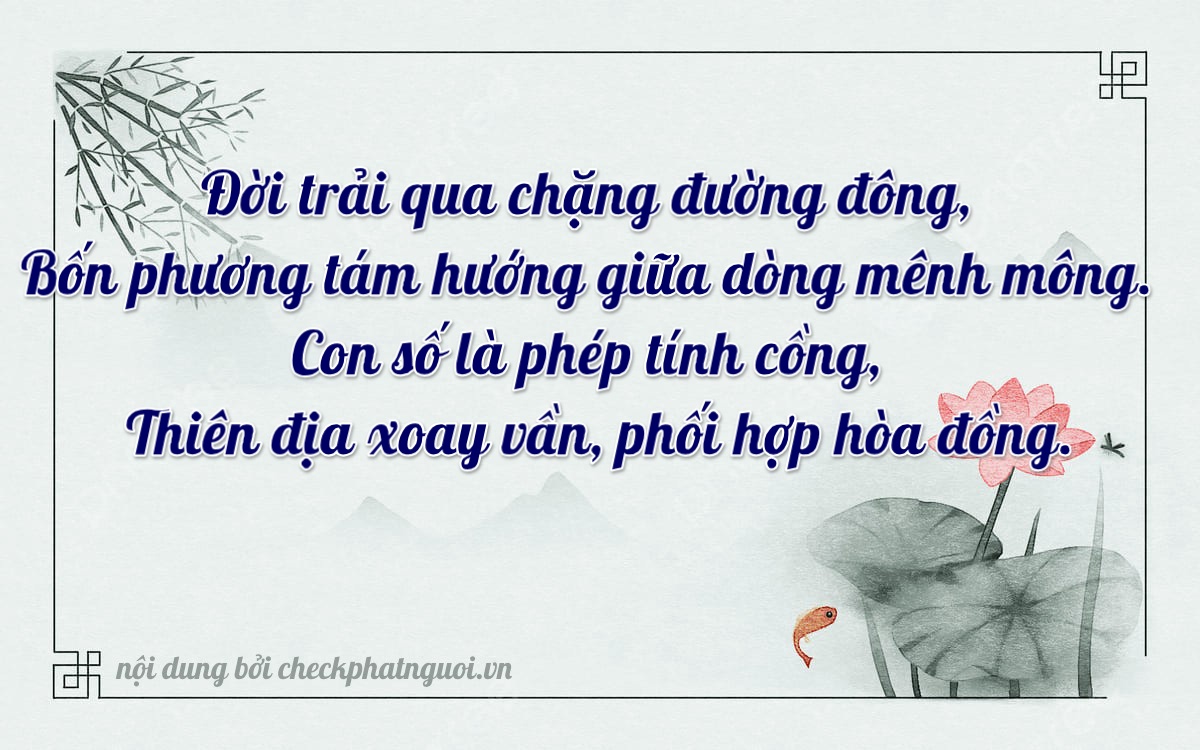 Bài thơ ý nghĩa cho <b>biển số 63B7-47185</b> tại website checkphatnguoi.vn