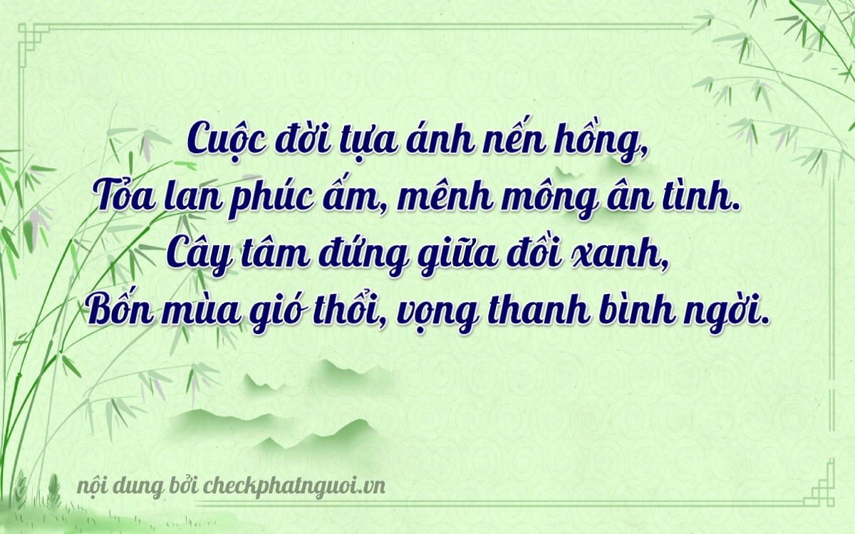 Bài thơ ý nghĩa cho <b>biển số 63B8-19310</b> tại website checkphatnguoi.vn