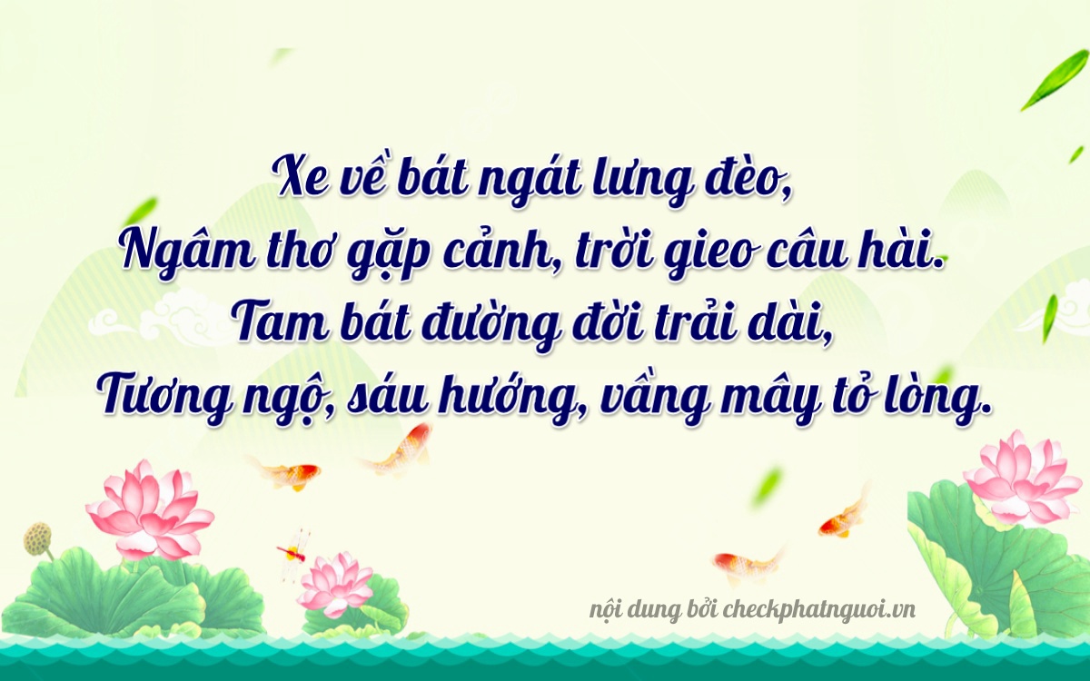 Bài thơ ý nghĩa cho <b>biển số 63B-82836</b> tại website checkphatnguoi.vn