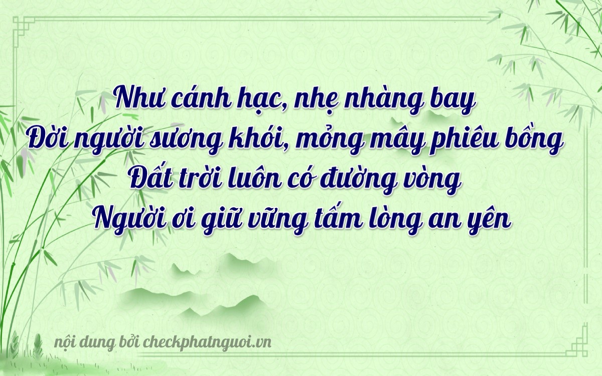 Bài thơ ý nghĩa cho <b>biển số 63B8-69774</b> tại website checkphatnguoi.vn