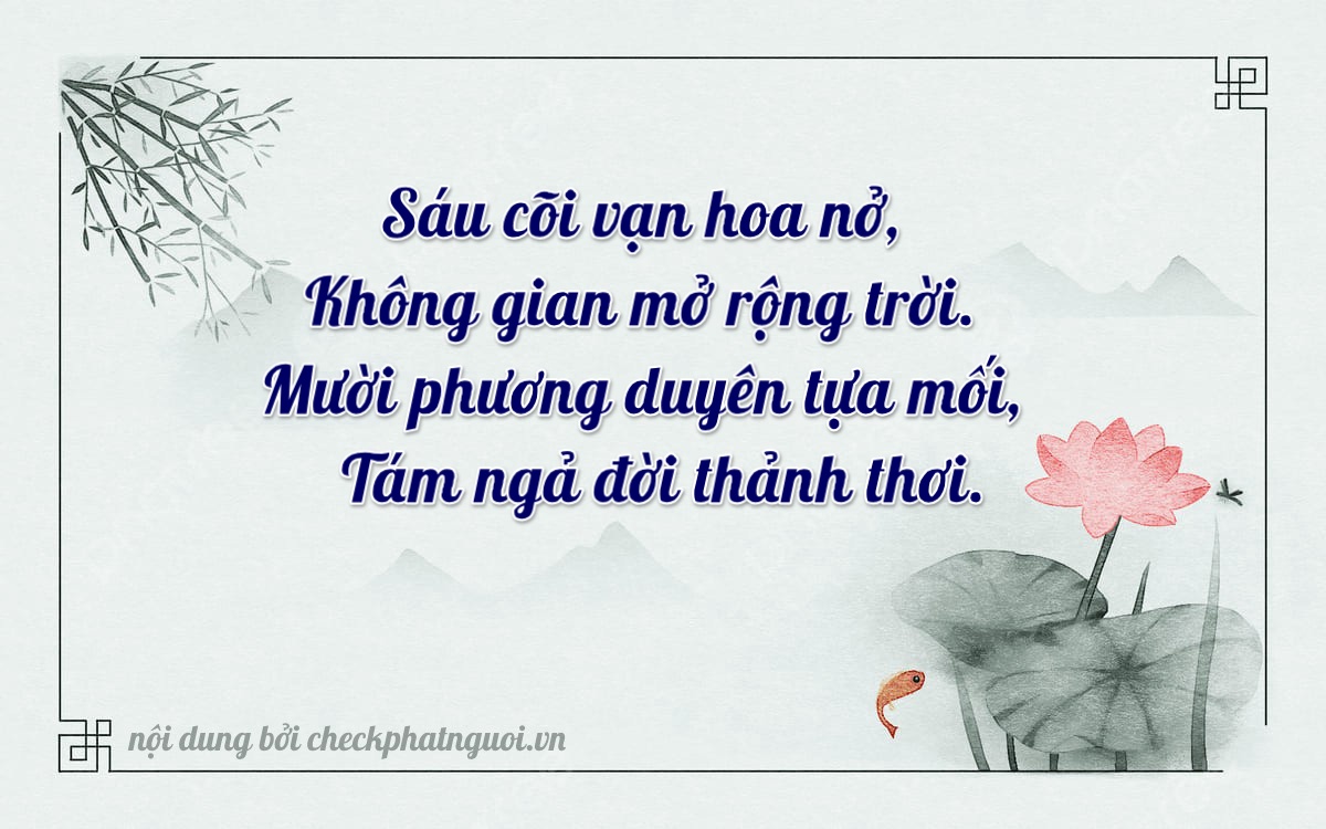 Bài thơ ý nghĩa cho <b>biển số 63B9-60158</b> tại website checkphatnguoi.vn