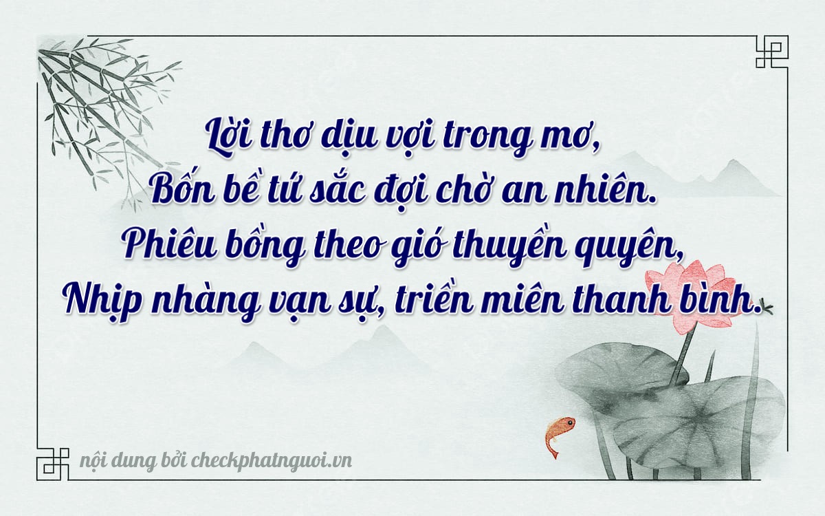 Bài thơ ý nghĩa cho <b>biển số 63C-00432</b> tại website checkphatnguoi.vn