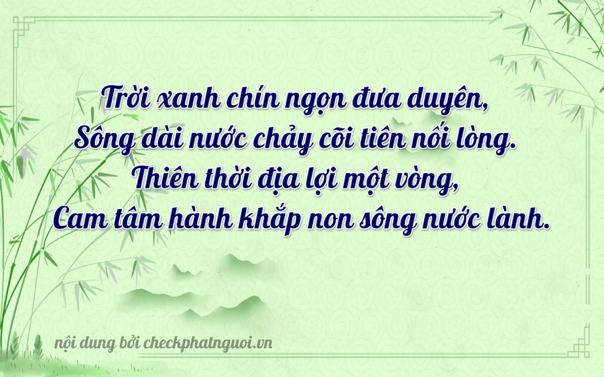 Bài thơ ý nghĩa cho <b>biển số 63C1-01846</b> tại website checkphatnguoi.vn