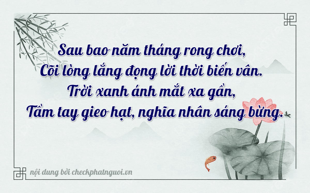 Bài thơ ý nghĩa cho <b>biển số 63C1-10272</b> tại website checkphatnguoi.vn