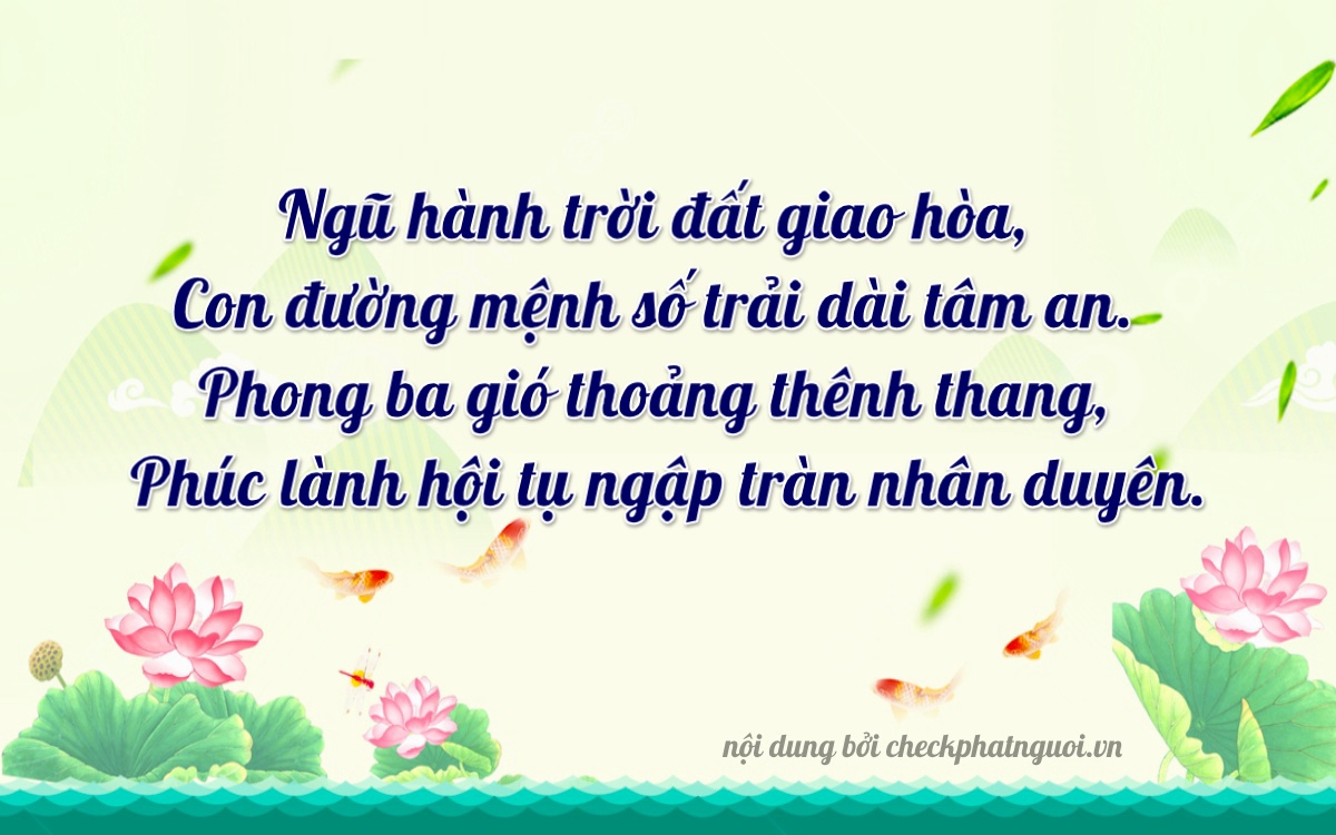 Bài thơ ý nghĩa cho <b>biển số 63C1-35711</b> tại website checkphatnguoi.vn