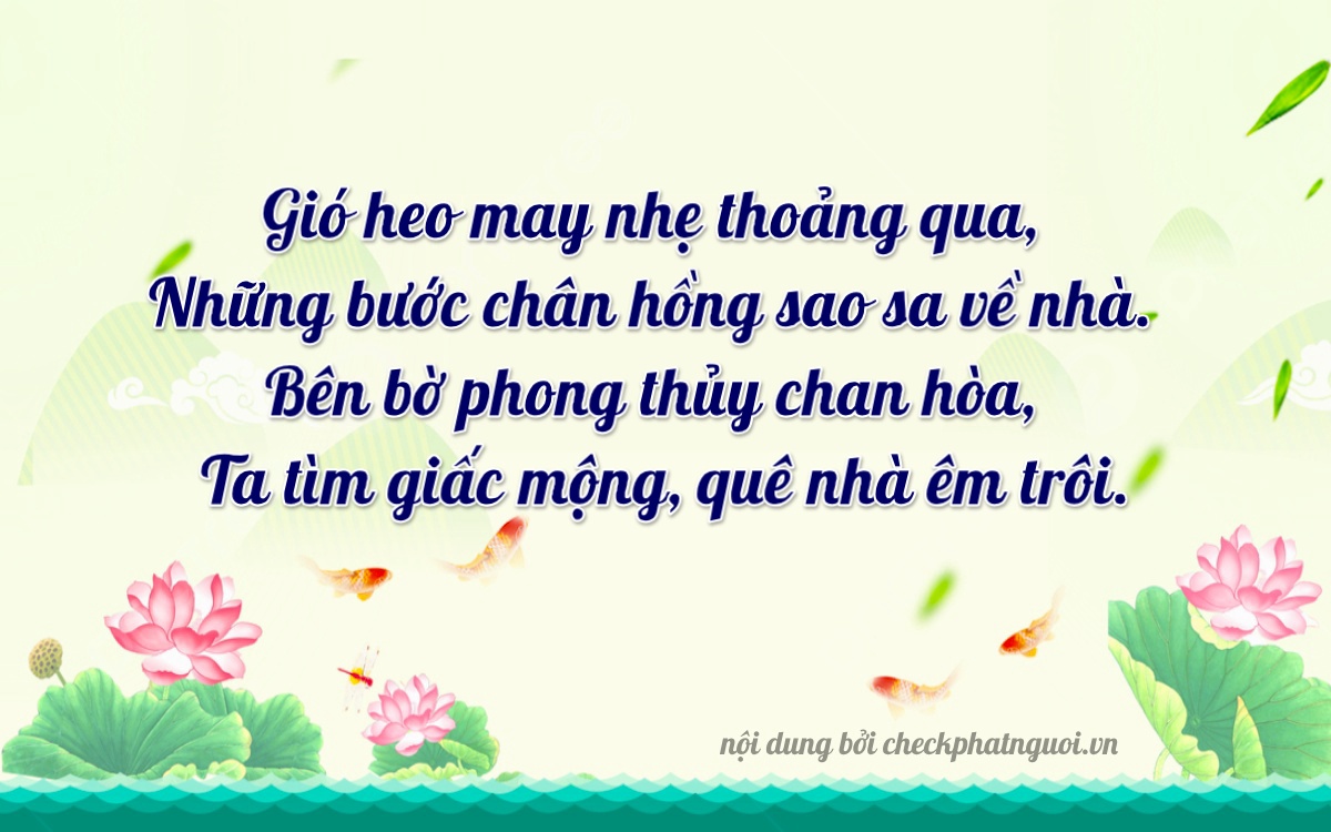 Bài thơ ý nghĩa cho <b>biển số 63C1-48226</b> tại website checkphatnguoi.vn