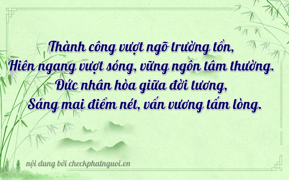 Bài thơ ý nghĩa cho <b>biển số 63C-18942</b> tại website checkphatnguoi.vn