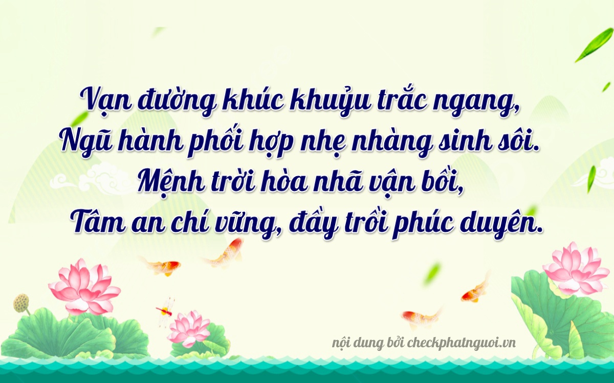 Bài thơ ý nghĩa cho <b>biển số 63C-20570</b> tại website checkphatnguoi.vn