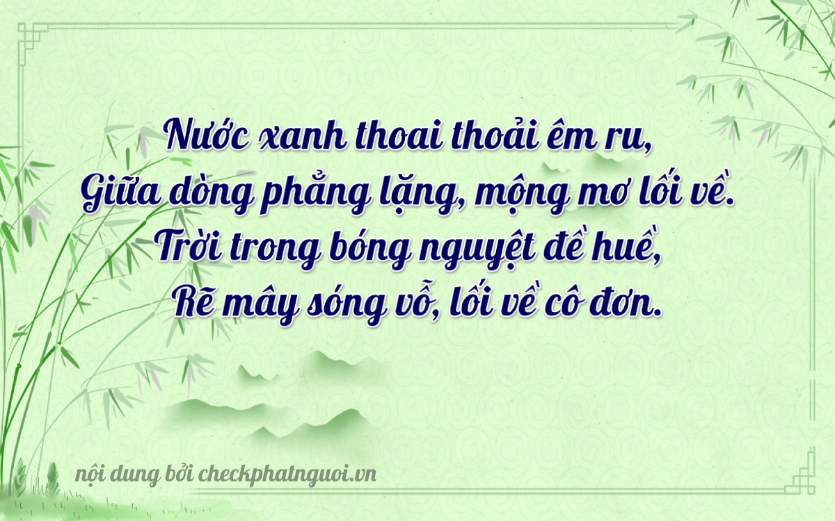 Bài thơ ý nghĩa cho <b>biển số 63C-22081</b> tại website checkphatnguoi.vn