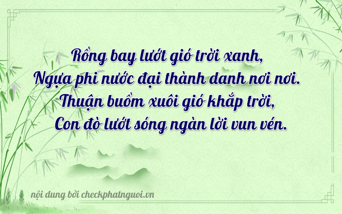 Bài thơ ý nghĩa cho <b>biển số 63C-36733</b> tại website checkphatnguoi.vn