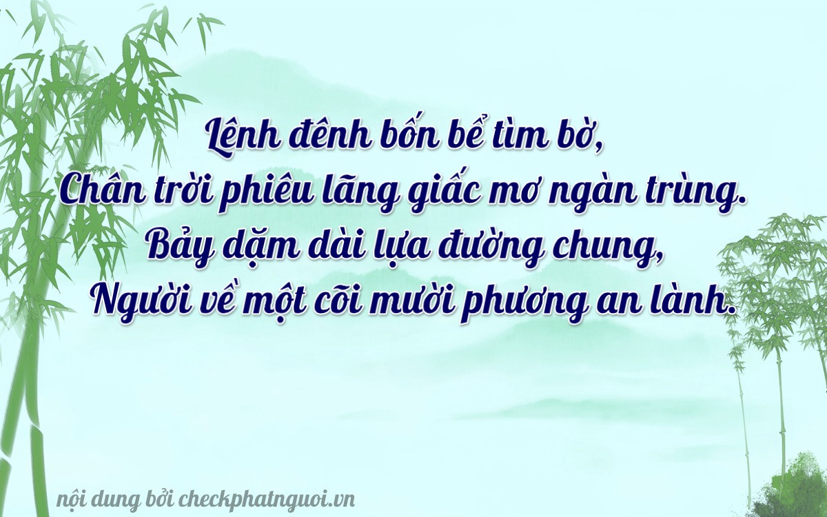 Bài thơ ý nghĩa cho <b>biển số 63C-47141</b> tại website checkphatnguoi.vn