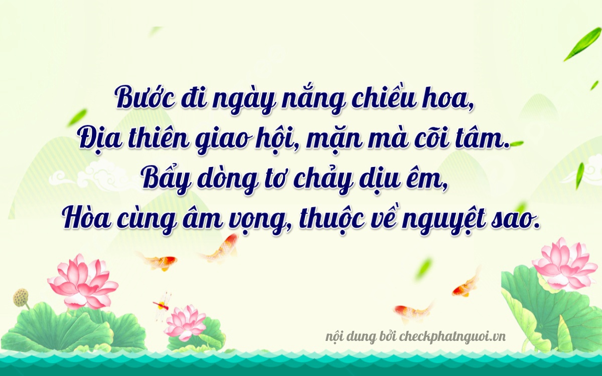 Bài thơ ý nghĩa cho <b>biển số 63D1-17677</b> tại website checkphatnguoi.vn