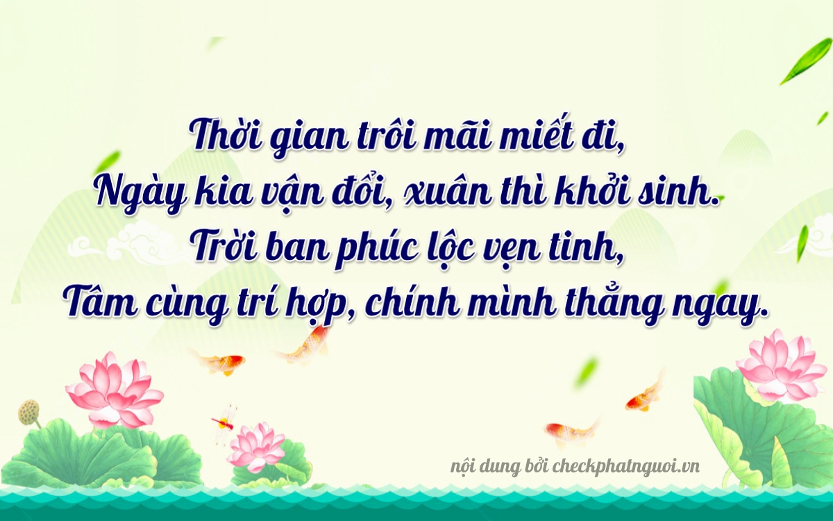 Bài thơ ý nghĩa cho <b>biển số 63D1-24643</b> tại website checkphatnguoi.vn