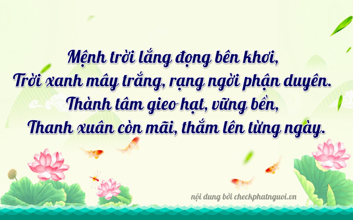 Bài thơ ý nghĩa cho <b>biển số 63D-34201</b> tại website checkphatnguoi.vn