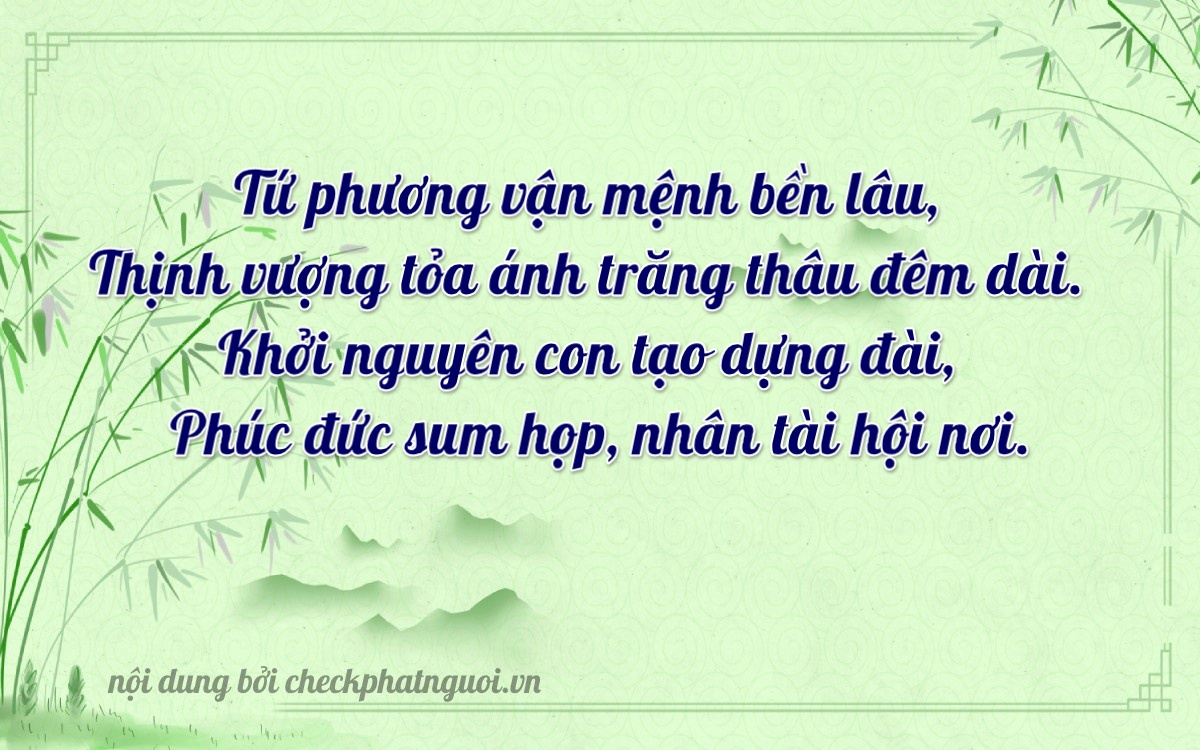 Bài thơ ý nghĩa cho <b>biển số 63E-00426</b> tại website checkphatnguoi.vn