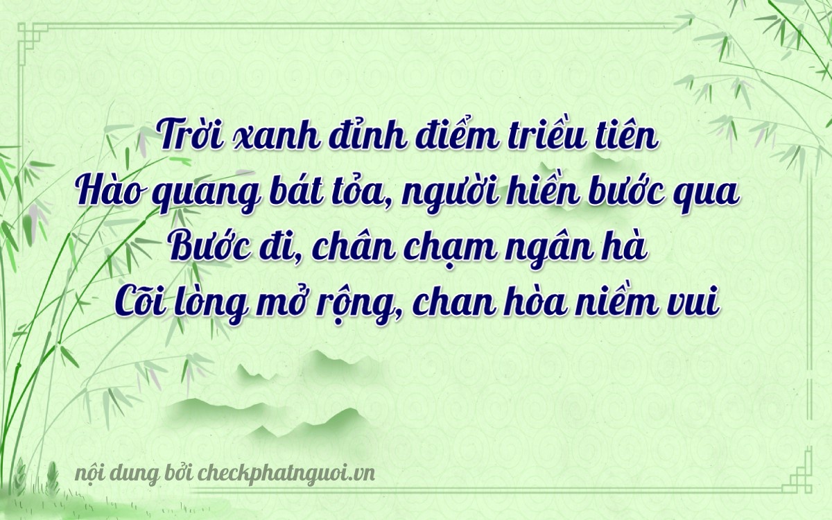 Bài thơ ý nghĩa cho <b>biển số 63G1-00702</b> tại website checkphatnguoi.vn