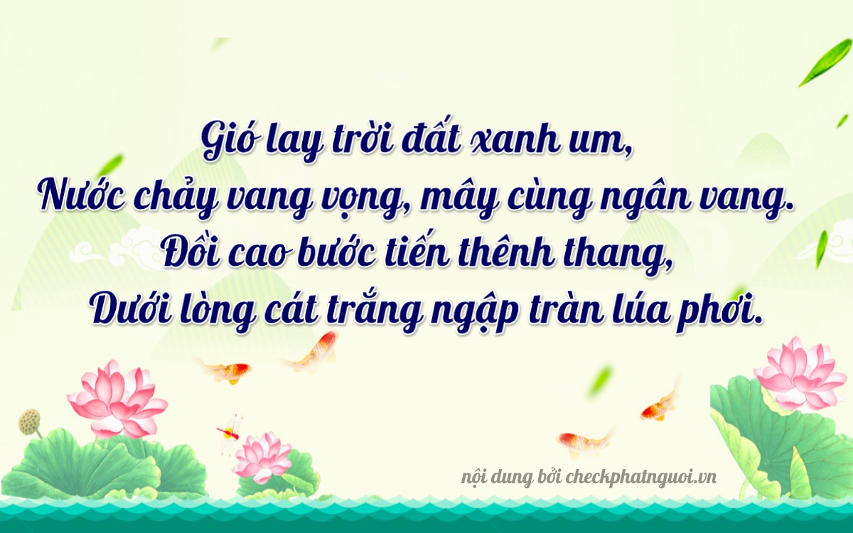Bài thơ ý nghĩa cho <b>biển số 63H-07356</b> tại website checkphatnguoi.vn