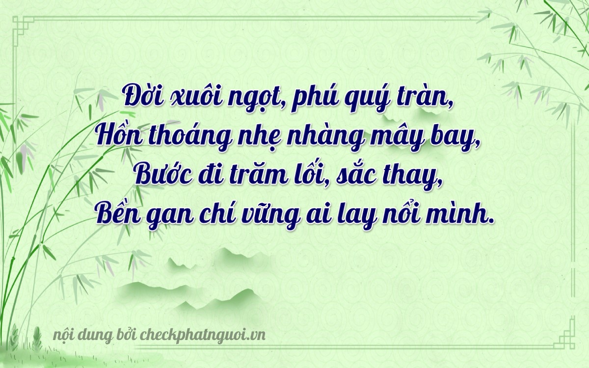 Bài thơ ý nghĩa cho <b>biển số 63H-07564</b> tại website checkphatnguoi.vn