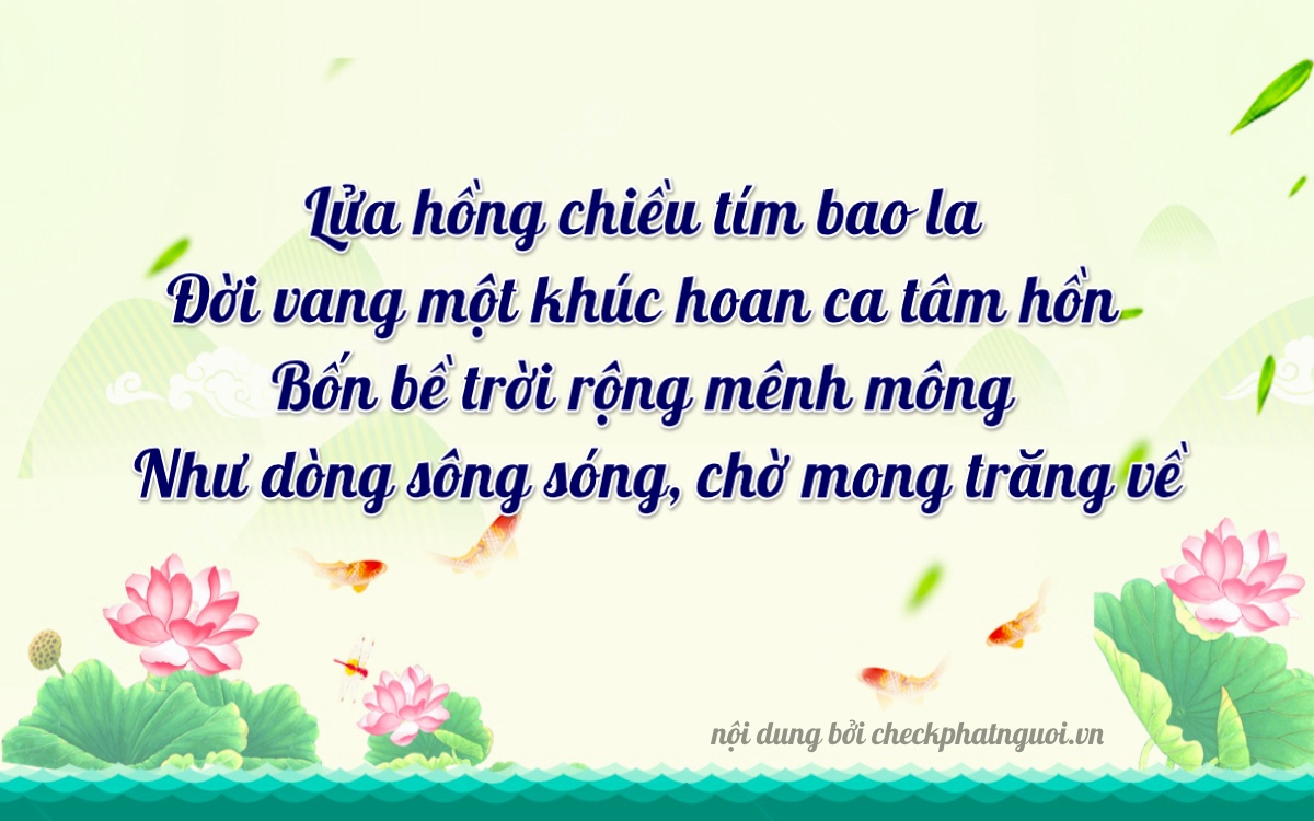 Bài thơ ý nghĩa cho <b>biển số 63P1-38319</b> tại website checkphatnguoi.vn