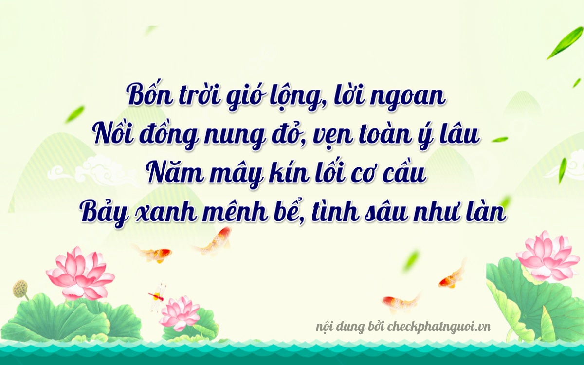 Bài thơ ý nghĩa cho <b>biển số 63P1-47576</b> tại website checkphatnguoi.vn