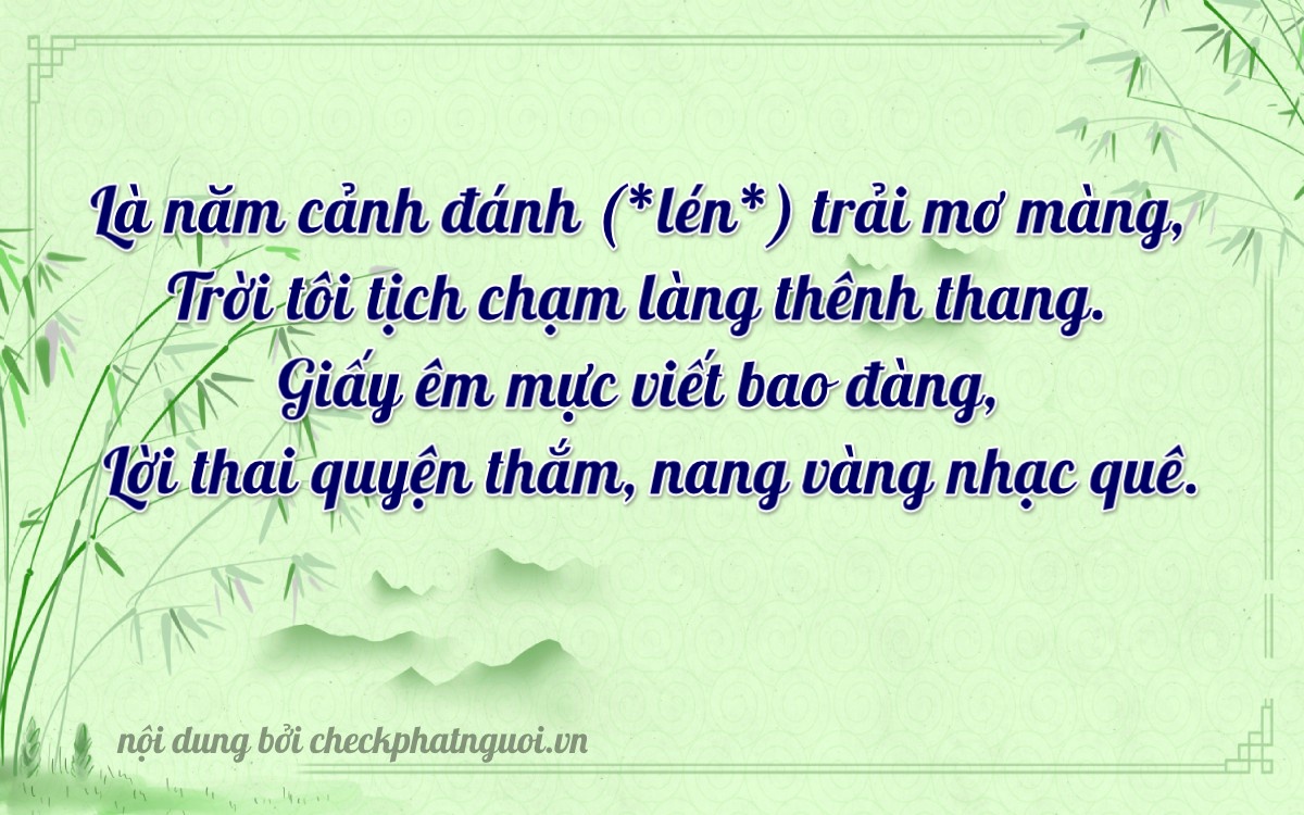 Bài thơ ý nghĩa cho <b>biển số 63P1-56473</b> tại website checkphatnguoi.vn