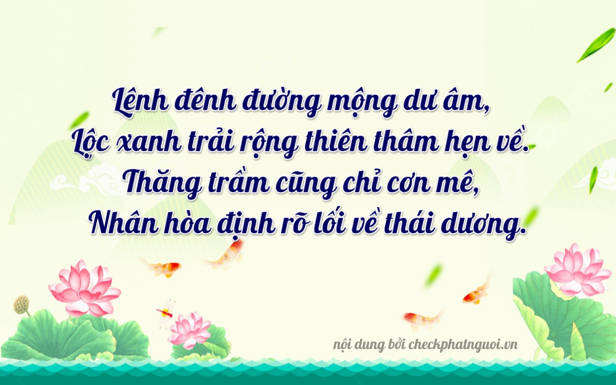 Bài thơ ý nghĩa cho <b>biển số 63V-38121</b> tại website checkphatnguoi.vn