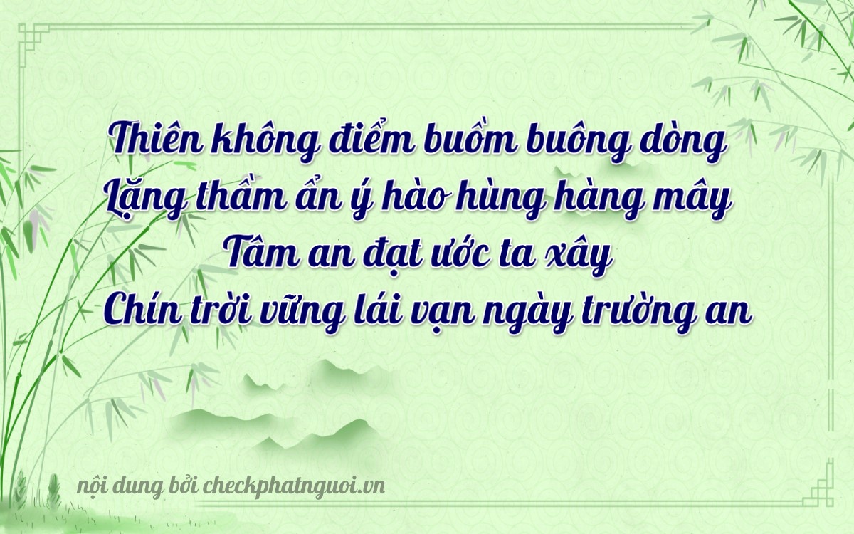 Bài thơ ý nghĩa cho <b>biển số 64A-00920</b> tại website checkphatnguoi.vn