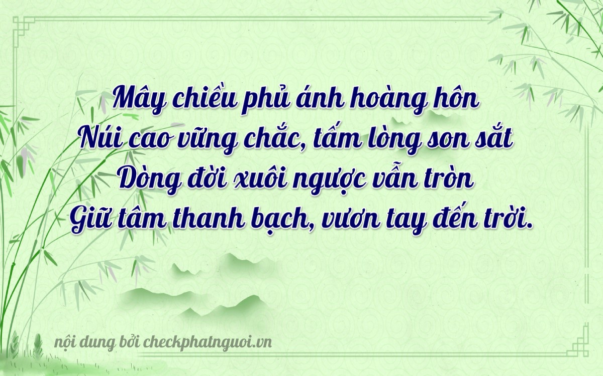 Bài thơ ý nghĩa cho <b>biển số 64A-02677</b> tại website checkphatnguoi.vn