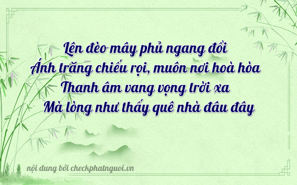 Bài thơ ý nghĩa cho <b>biển số 64A-08087</b> tại website checkphatnguoi.vn