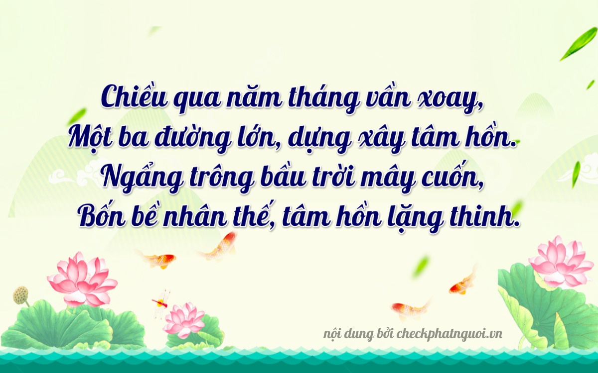 Bài thơ ý nghĩa cho <b>biển số 64A-13145</b> tại website checkphatnguoi.vn