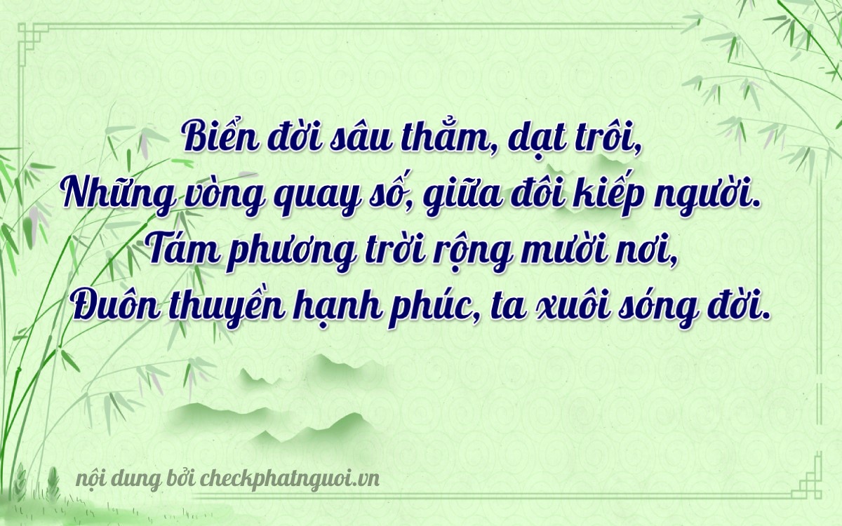 Bài thơ ý nghĩa cho <b>biển số 64A-15382</b> tại website checkphatnguoi.vn