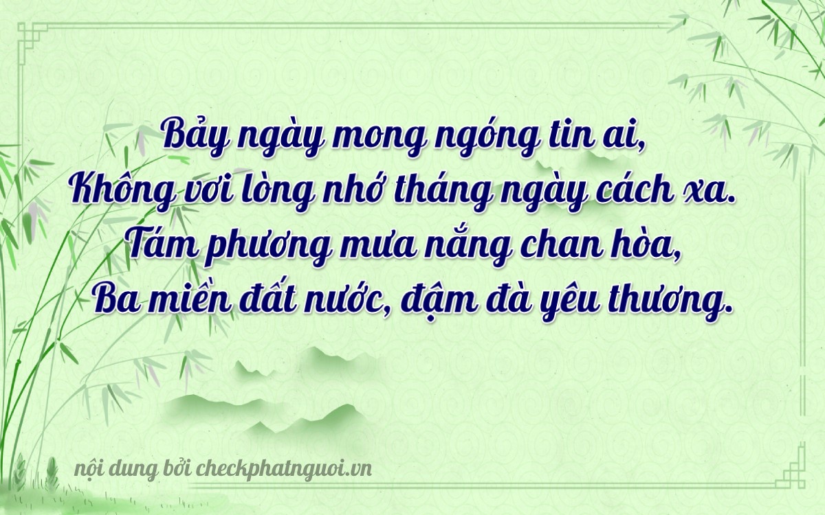 Bài thơ ý nghĩa cho <b>biển số 64A-20783</b> tại website checkphatnguoi.vn