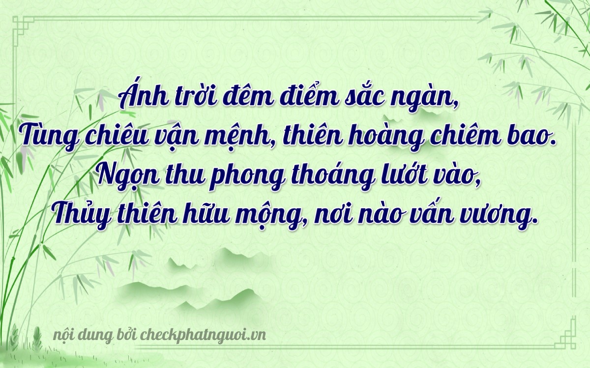 Bài thơ ý nghĩa cho <b>biển số 64A-22266</b> tại website checkphatnguoi.vn