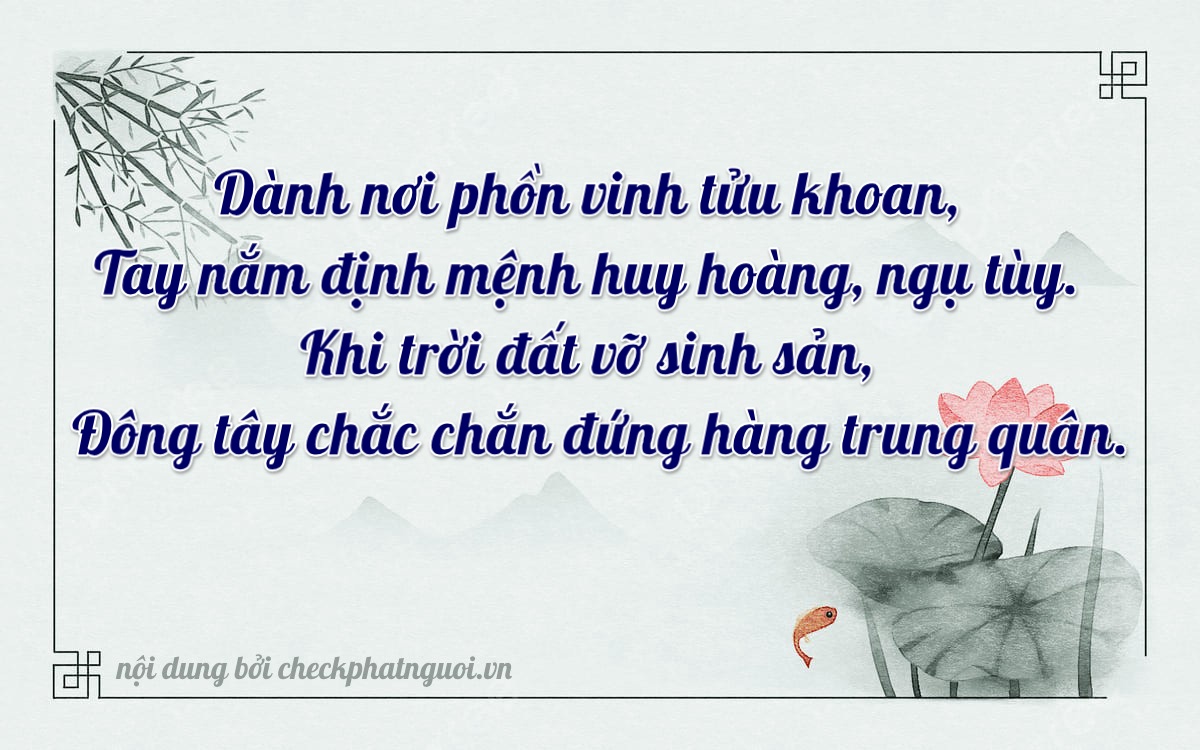 Bài thơ ý nghĩa cho <b>biển số 64AA-02046</b> tại website checkphatnguoi.vn