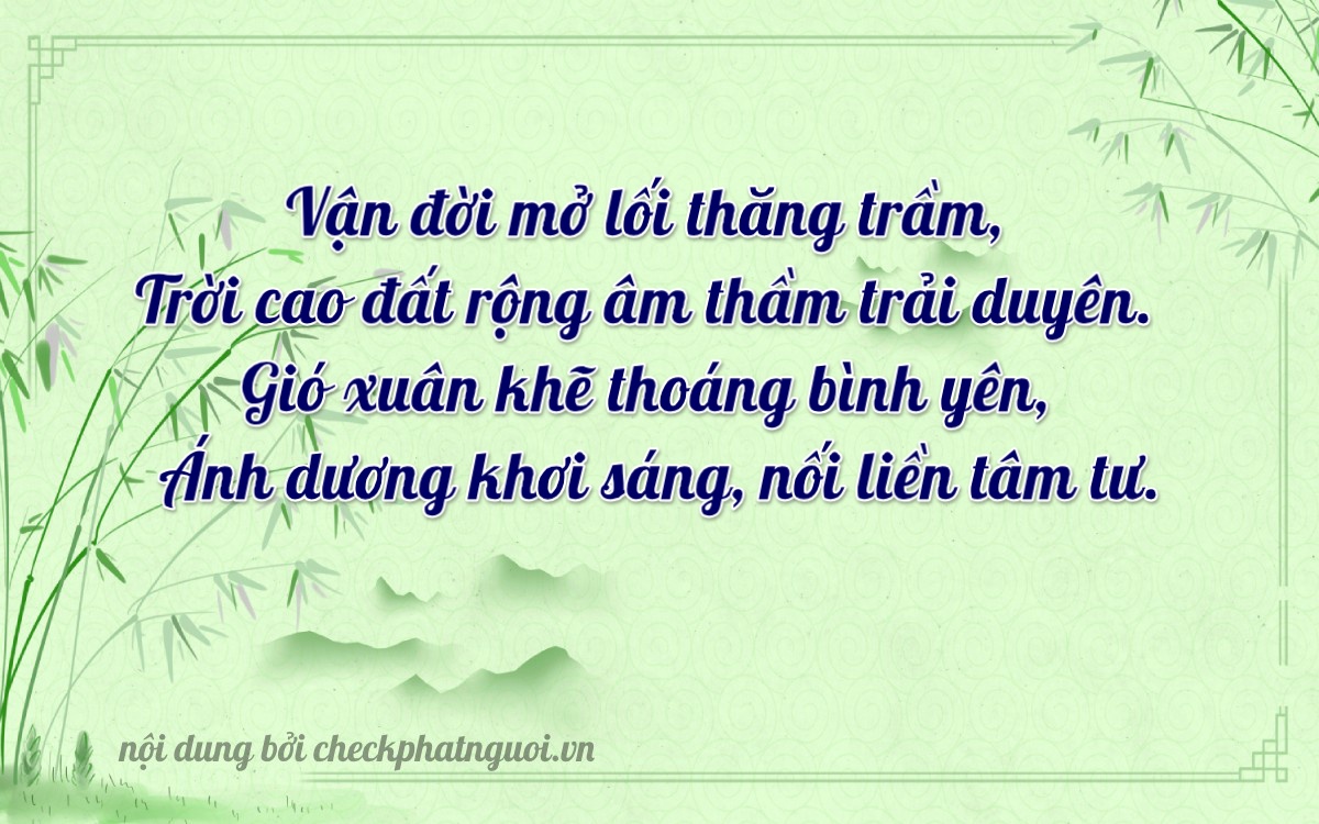 Bài thơ ý nghĩa cho <b>biển số 64AA-30541</b> tại website checkphatnguoi.vn