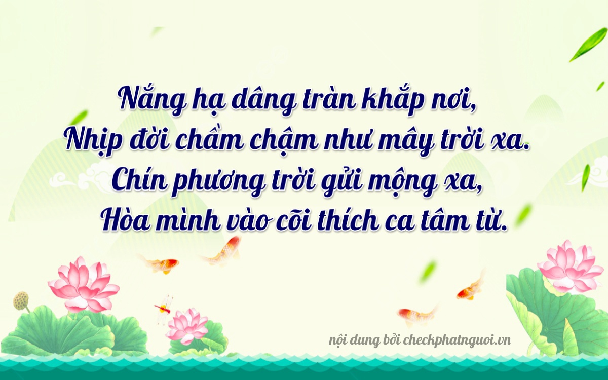 Bài thơ ý nghĩa cho <b>biển số 64AC-04951</b> tại website checkphatnguoi.vn
