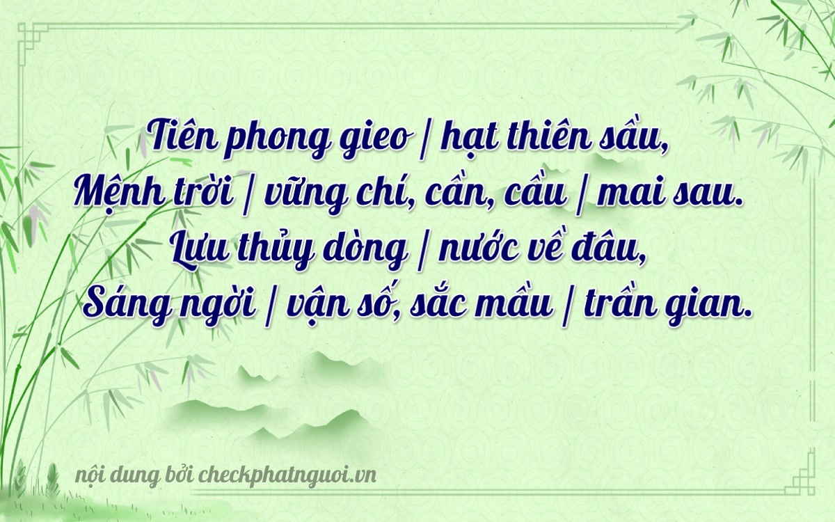 Bài thơ ý nghĩa cho <b>biển số 64AC-10637</b> tại website checkphatnguoi.vn