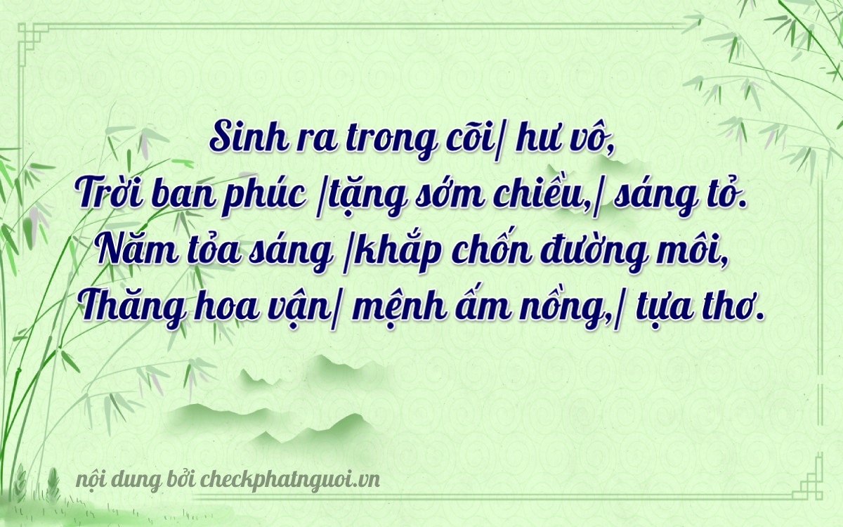 Bài thơ ý nghĩa cho <b>biển số 64B1-16915</b> tại website checkphatnguoi.vn