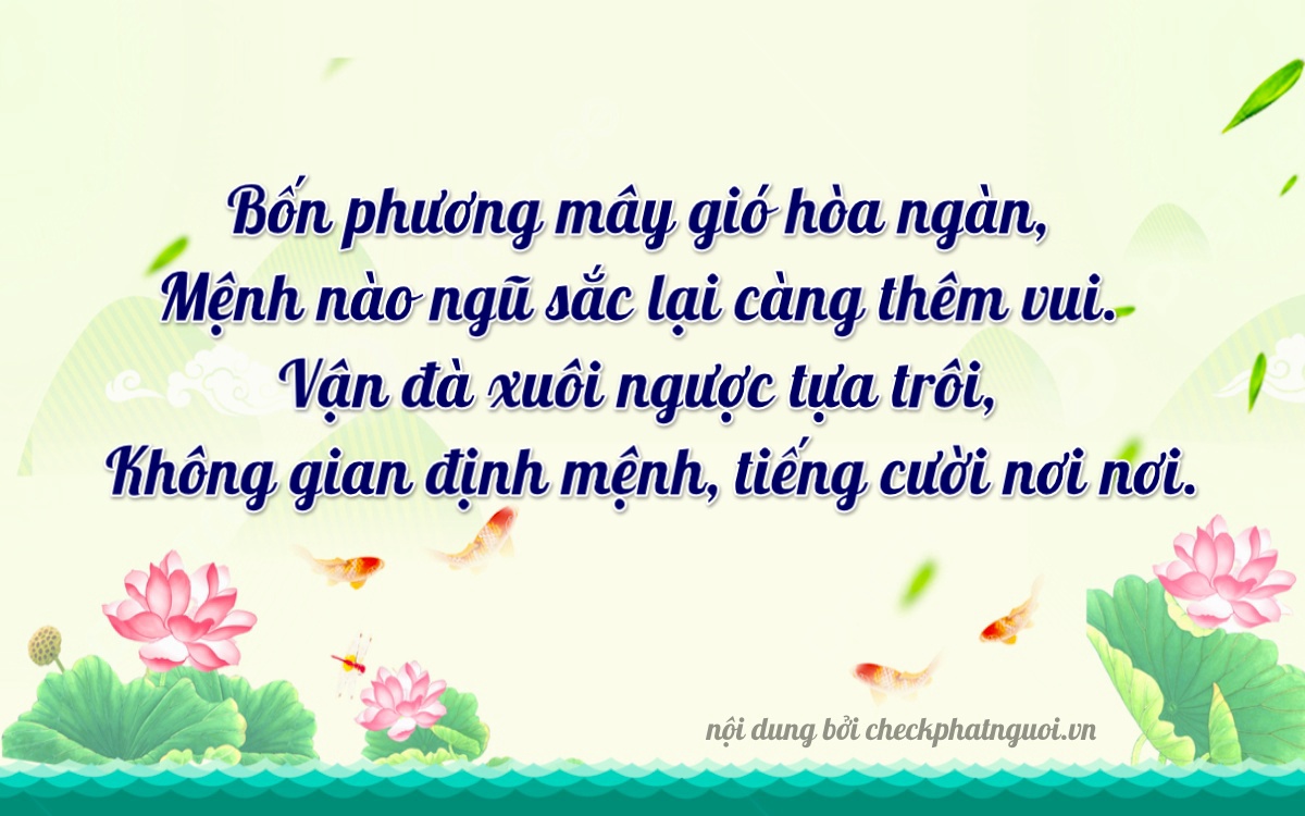 Bài thơ ý nghĩa cho <b>biển số 64B1-42485</b> tại website checkphatnguoi.vn
