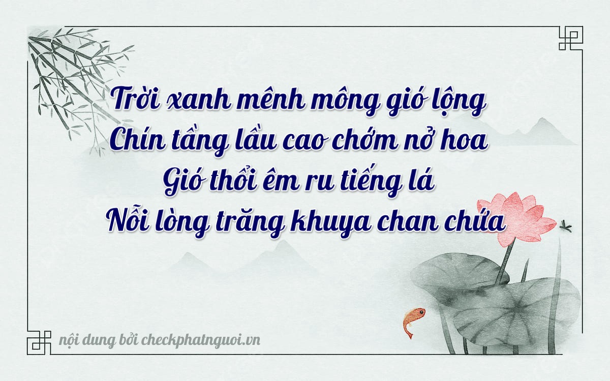 Bài thơ ý nghĩa cho <b>biển số 64B1-98648</b> tại website checkphatnguoi.vn