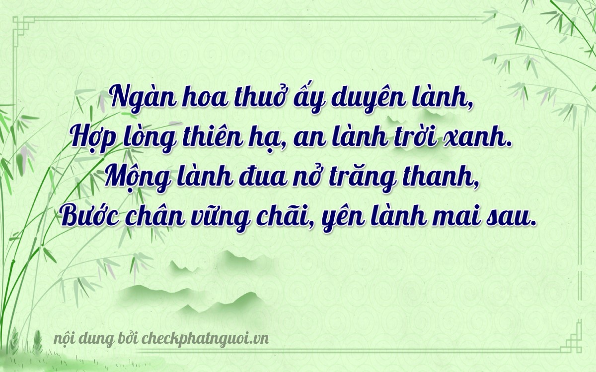 Bài thơ ý nghĩa cho <b>biển số 64B2-01097</b> tại website checkphatnguoi.vn