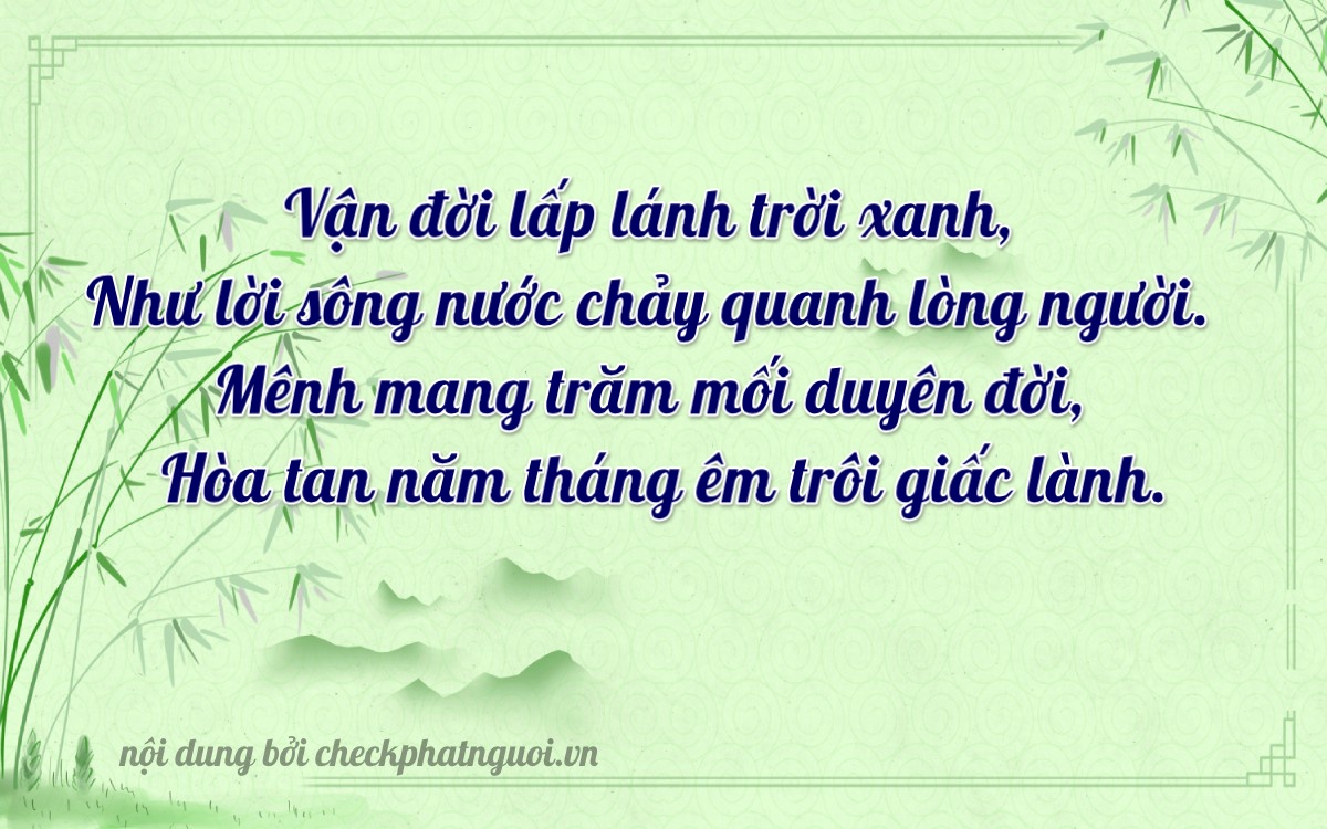 Bài thơ ý nghĩa cho <b>biển số 64B2-45511</b> tại website checkphatnguoi.vn