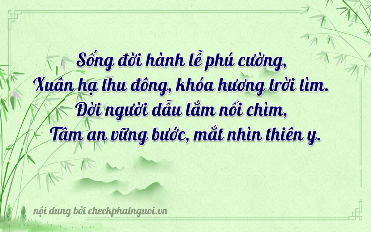 Bài thơ ý nghĩa cho <b>biển số 64B2-46594</b> tại website checkphatnguoi.vn